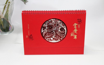 高檔镂金工藝台曆定做，定做